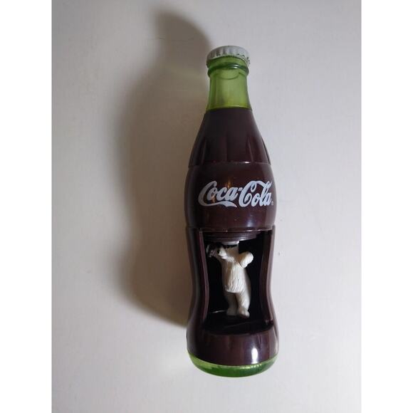 Lot 2 Vintage Coca-Cola Burger King Bottle Spinning Dancing POLAR BEAR Toy Coke - Picture 5 of 10